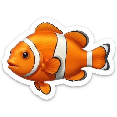 Full body of a clownfish  sticker