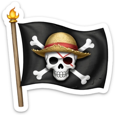 Can u create a emoji thats the straw hats flag of one piece sticker