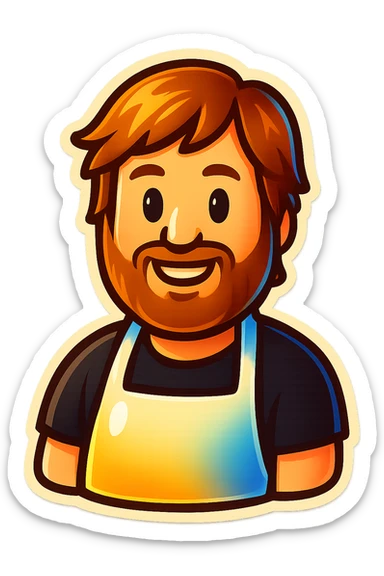 Create an emoji based on this person's appearance. Use a fun, expressive style suitable for emoji, in a retro stickers style. sticker