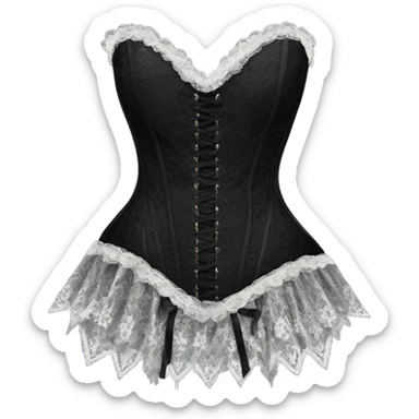 black lace corset sticker
