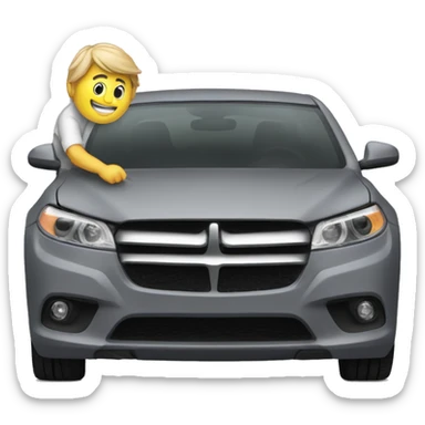 Guy applying vinyl wrap to a car sticker