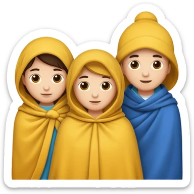 blanketed people sticker