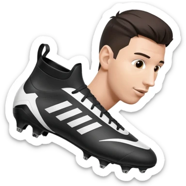 Lionel Messi kissing Cristiano Ronaldo's football boot sticker