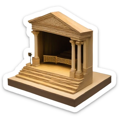 stage maquette scenography model sticker