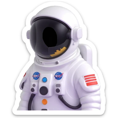 cosmonaut in space suit sticker