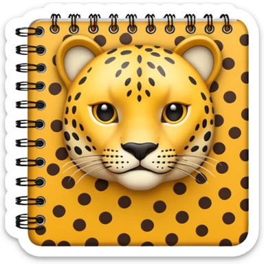 leopard patterned notebook sticker
