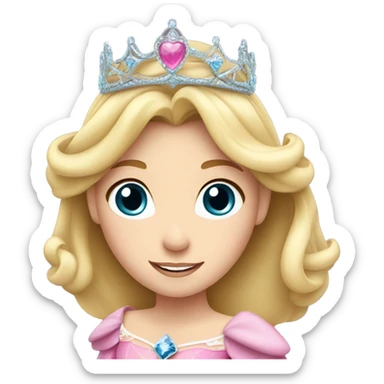 Princess Aurora with tiara  sticker