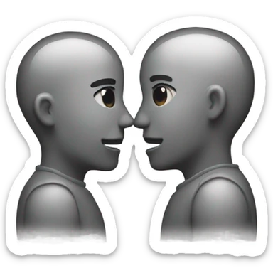 “Two lovers are looking at each other.” sticker