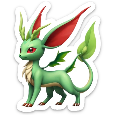 Flygon-Drakeon-Leafeon-Hybrid-Creature sticker
