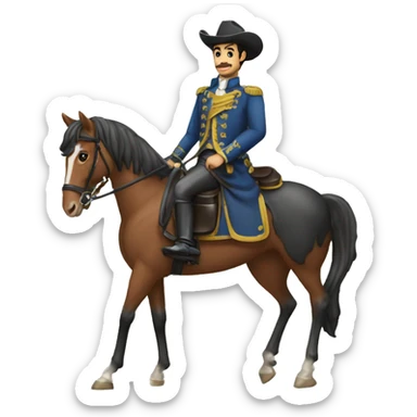 Miguel Dias canel montado a caballo sticker