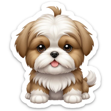 shih tzu puppy sticker
