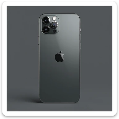 space gray iPhone 16 Pro Max, realistic, modern, minimal background sticker