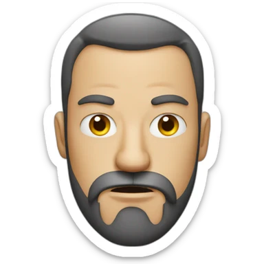 Angry guy with beard and nose strip sticker