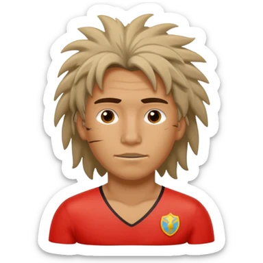 Lifeguard Native American Teenager with messy hair rescuing someone sticker