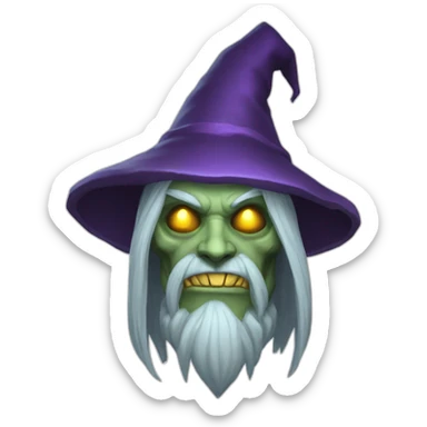 world of warcraft undead wizard sticker