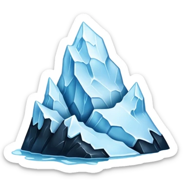 An iceberg, black sticker