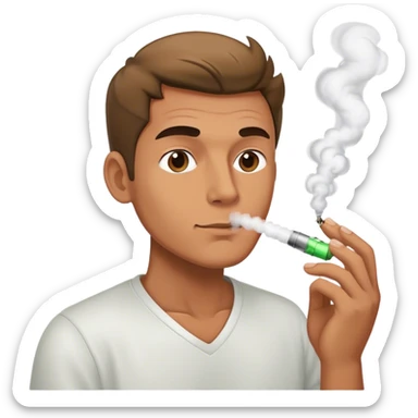 Man vaping  sticker