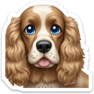 Cocker spaniel dog with blue eyes sticker