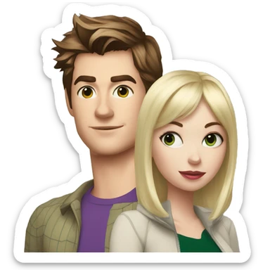Peter Parker and Gwen Stacy sticker