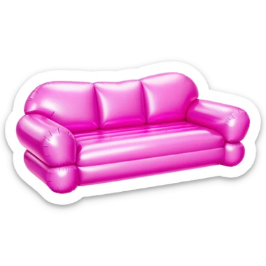 90’s sparkly pink inflatable couch sticker