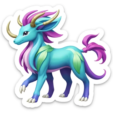 Suicune-Aurorus-Meganium-fusion (full body) sticker
