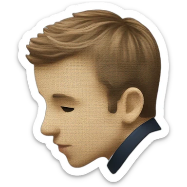 Macron kiss melechon sticker