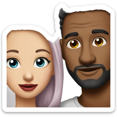 Romantic movie theater date for beautiful tattooed couple sticker