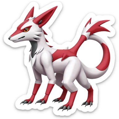 Heliolisk-Lombax-Sergal-Zangoose-Cyclizar-Genesect-Pokémon, full body sticker