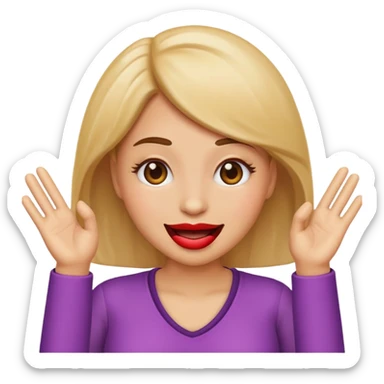I want an emoji with big lips and hands with an sassy vibe sticker