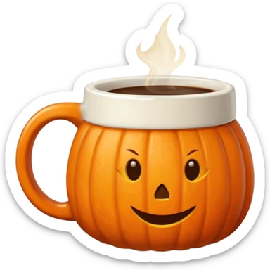Pumpkin spice coffee Mug sticker