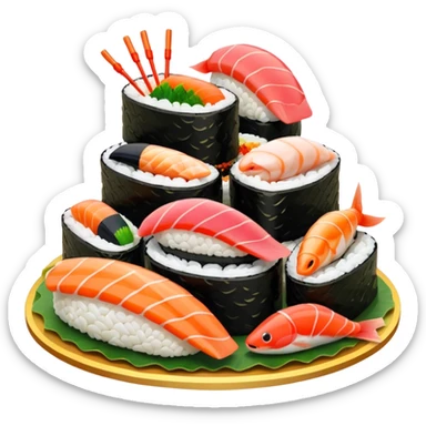 Sushi cake sticker
