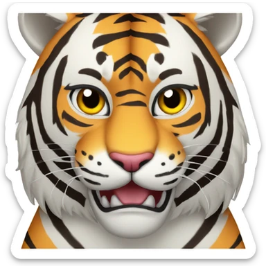 Tiger with evil face   jiu jitsu with his arms crossed sticker