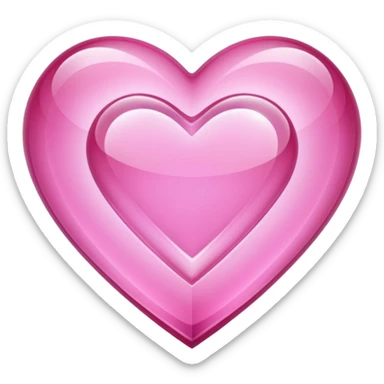 Pink heart shaped crystal with a $ carved in the center of the crystal. sticker