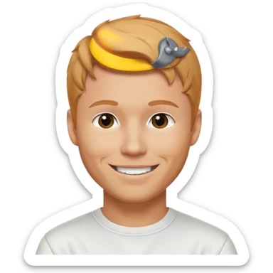 Brian Littrell from Backstreet Boys with reddish blonde hair, white outfit sticker