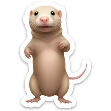 naked mole rat sticker