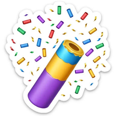Party popper sticker