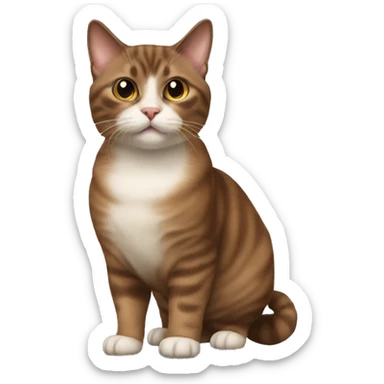 Brown munchkin cat standing sticker