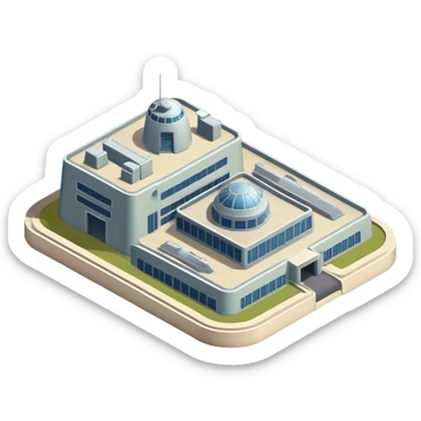 modern military defense facility sticker