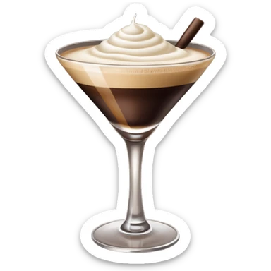 espresso martini with foam and no straw sticker