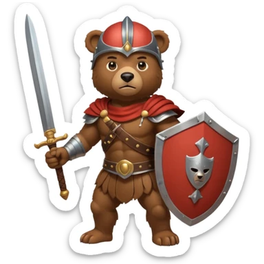 a bear Roman Gladiator sticker