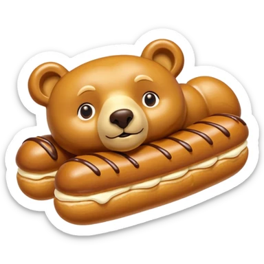 Butterscotch éclair like a bear sticker