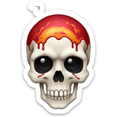 image of deep space, with planets, stars an a galaxy, in the style of your bleeding skull art. With a black background sticker