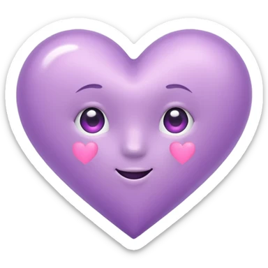 A cute lilac heart sticker