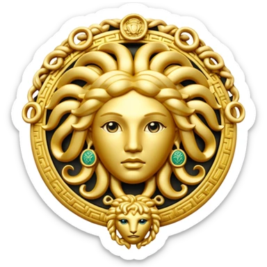 Make me a Versace Medusa logo emoji  sticker