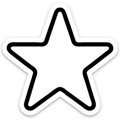 small gold star outlined icon representing perfection on a glossy black premium car body, clean lines, subtle reflections, modern and simple sticker