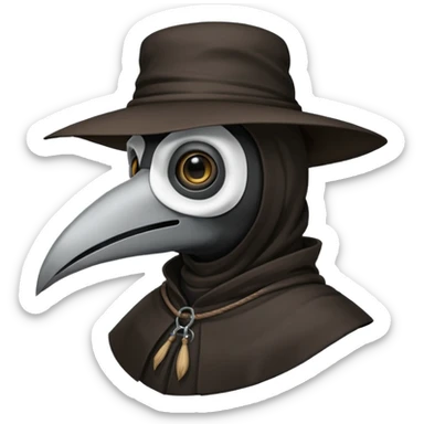 plague doctor beak guy sticker