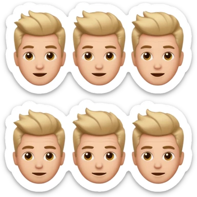 buat kan saya emoji berupa icon cowo dengan potongan quiff rapih dengan berbagai ekspresi sticker