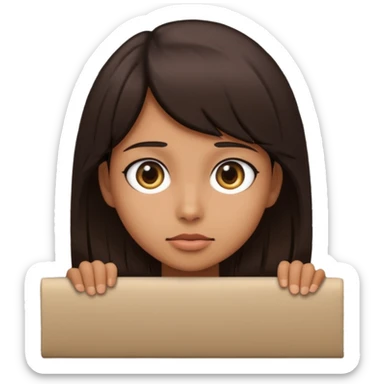 Peeking through the blinds sticker