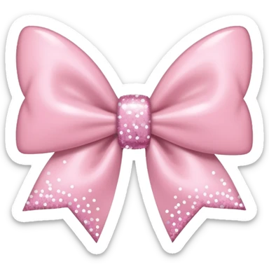 super pale pink bow confetti but the paper confetti are the pale pink bows all spread out with white tiny glitter sticker