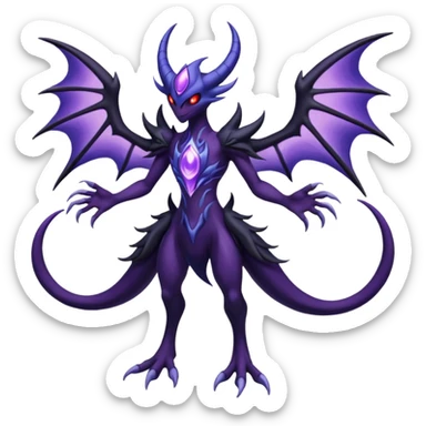 Lunala-Darkrai-Fakémon-hybrid-creature (full body)  sticker
